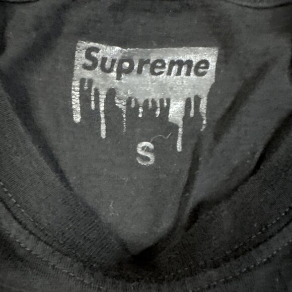 Supreme Drip Logo Black Tee - Picture 3 of 5